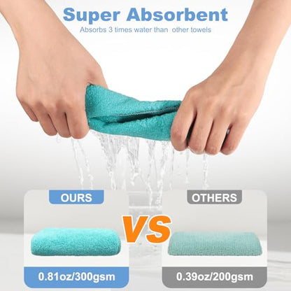 10pcs New Upgrade 2-Layer Microfiber Wire Dishcloth,Blue - color: 10pcs Blue