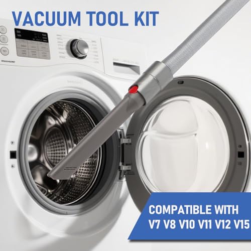 Attachments Replacement Tool Kit for Dyson V15 V12 V8 V11 V10 V7 Gen 5 Soft Dusting Brush Head Flexible Hose Mattress Brush Vacuum Crevice Accessories for Home and Car Cleaning