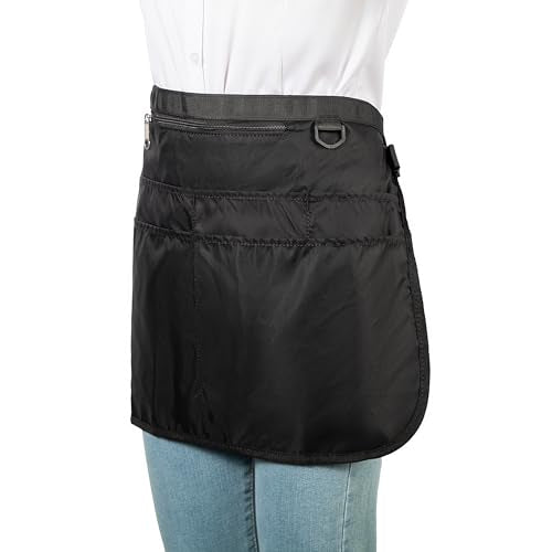 Bafelia Waterproof Server Apron for Women with 7 Pockets - color: Black
