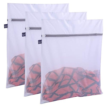 Kimmama Laundry Bag Mesh Wash Bags, Washing Machine Wash Bag, 3L - color: White, size: 3L(16x20")