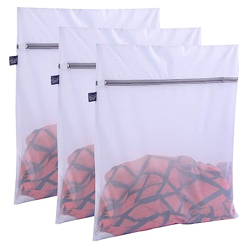 Kimmama Laundry Bag Mesh Wash Bags, Washing Machine Wash Bag, 3L - color: White, size: 3L(16x20")