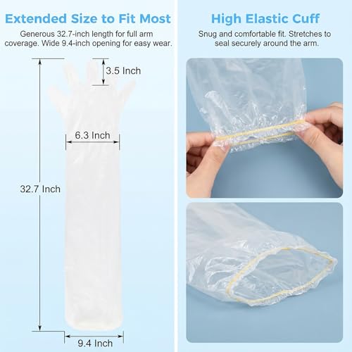 RAINFLOW Waterproof Arm Cast Cover for Shower - Adult Arm Sleeve Protector - size: Arm Cover