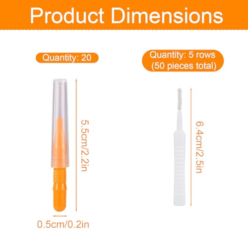 70pcs Shower Head Cleaner Tools, 2 Styles Showerhead Cleaning Brushes Picks Bathroom Household Accessories for Unclogging Tiny Nozzles Small Holes Faucets Sink Gaps(Orange & White)