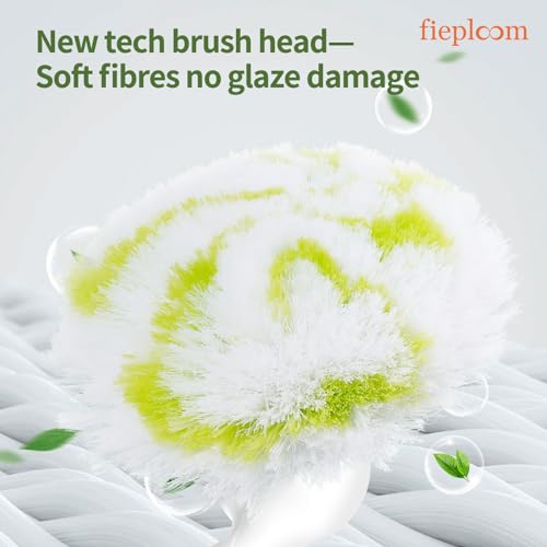 Window Mesh Screen Cleaner & Bathtub Tile Scrubber Brush with 28in Telescopic Handle, Soft Plastic Bristles