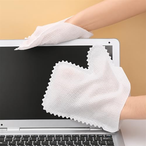 10Pcs Disposable Dusting Mitts, Textured Dust Wipes Cloths for Furniture, Kitchen Counters, Window Blinds, Lamps & Pet Hair, White - color: White