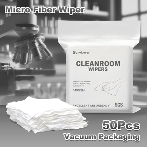 Cleanroom Cloth Wipes 9"x9",140GSM,Bag of 50 Pcs - size: 9" x 9" (Pack of 50)