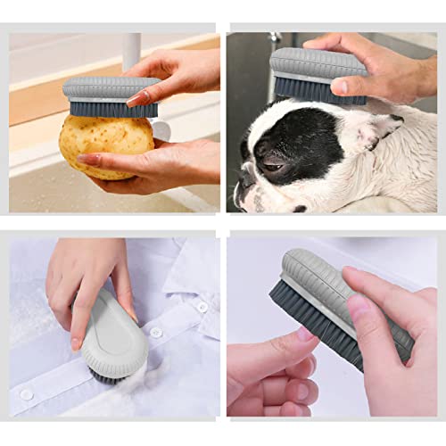 VWMYQ Heavy Duty Fingernail Scrub Brush, Durable Stiff Bristles Hand and Nail Cleaning Brush for Men & Mechanics (Hand Wash Brush - Grey) - color: Gray