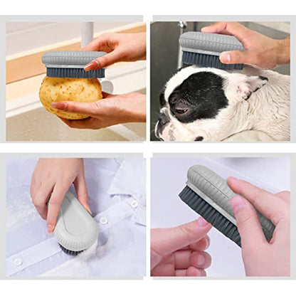 VWMYQ Heavy Duty Fingernail Scrub Brush, Durable Stiff Bristles Hand and Nail Cleaning Brush for Men & Mechanics (Hand Wash Brush - Grey) - color: Gray