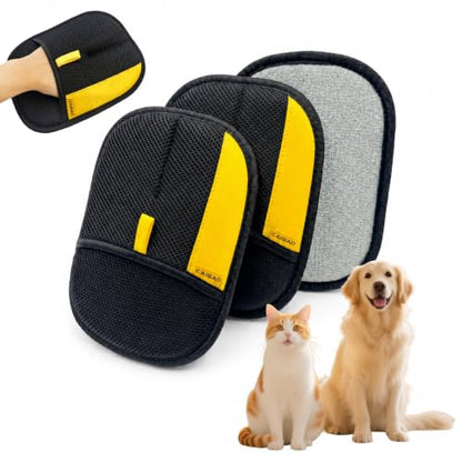 Electrostatic Pet Hair Removal Gloves - color: 2pcs-Black