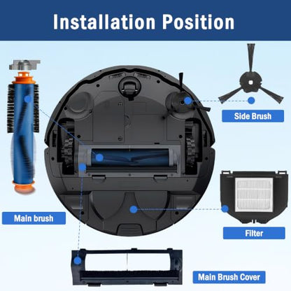RV2310AE Replacement Parts for Shark Matrix RV2320S/RV2300S Robot Vacuum - color: Double roller brush with main brush cover