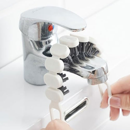 2pcs Bendable Crevice Cleaning Brush Set for Kitchen and Bathroom, Multi-use Metal Surface Scrubbers, Reusable Narrow Gap Brush for Corners and Hard-to-Reach Areas