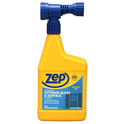 Zep Hose-End Outdoor Cleaner - 32 Ounces - U49910 - Great for Outdoor Glass and Surfaces - size: 32 Fl Oz (Pack of 1)