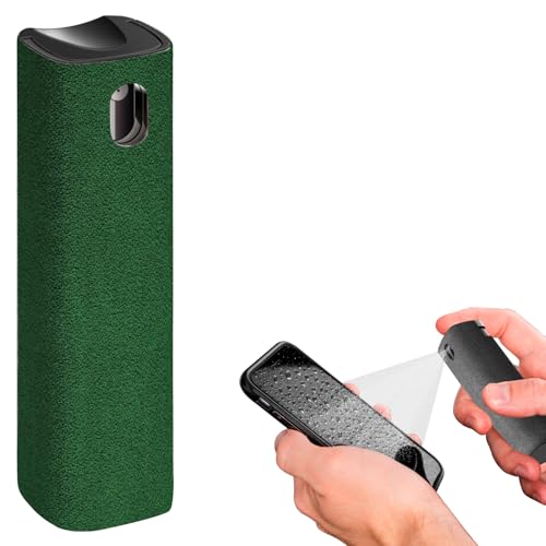 iO CLEAN Mini Screen Cleaner Spray, 2-in-1 Touchscreen Cleaner, Dark Green - color: Dark green