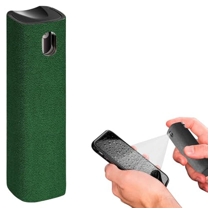 iO CLEAN Mini Screen Cleaner Spray, 2-in-1 Touchscreen Cleaner, Dark Green - color: Dark green
