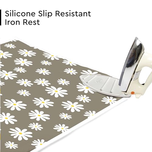 Encasa XO Ironing Mat, Heat Resistant Pad 48"x28" Daisy Grey - color: Daisy Grey, size: Large