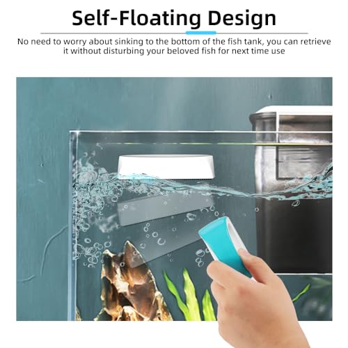 DaToo 2 Pieces Aquarium Magnetic Brush Glass Fish Tank Algae Scrapers Glass Cleaner Floating Scrubber Aquarium Clean Brush (Size L) - size: Size L (2 PCS)