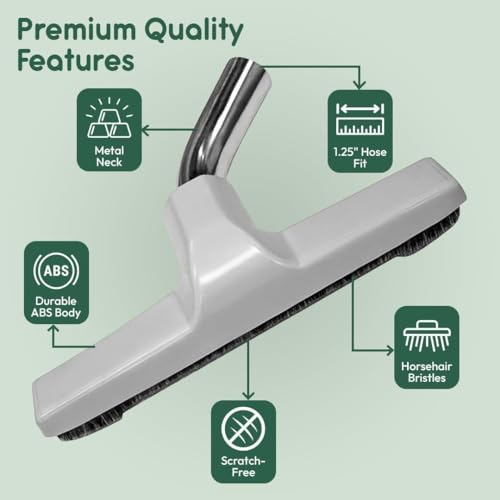 Selgo Universal Vacuum Cleaner Floor Brush for Hardwood Floors, 1.25" Fit – Soft Bristles, Scratch-Free Cleaning (Pack of 10) - color: White