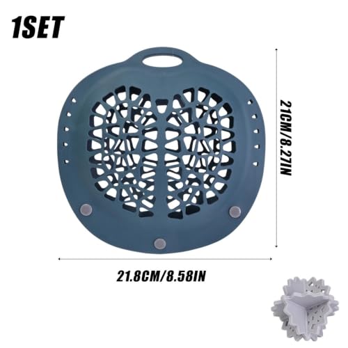 Hollowed-out Design TPR Laundry Bag for Drum Washing Machines (Blue) - color: Blue