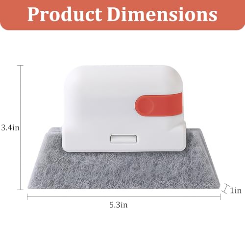Magic Window Track Cleaner – Red – 2-in-1 Detachable Groove Cleaning Brush Tool for Windows, Sliding Doors & Tight Crevices - color: Red
