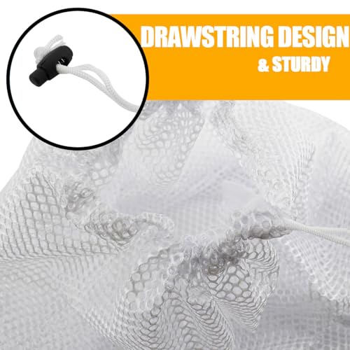 4 pcs Commercial Mesh Laundry Bag - Sturdy Mesh Material with Drawstring Closure. Ideal Machine Washable Laundry Bag for Factories, College, Dorm and Apartment Dwellers(4Set-M,L,XL,XXL) - size: 4pcs-M,L,XL,XXL