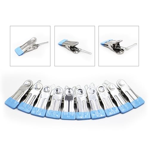 Clothing Clips, 10 Chip Clips with a Length of 5.5 CM 2.14 inchs,Apply to Clothes Clips Bag Clip, Photo Mini Clothes Clip, Food Clip, Heavy-Duty, Food Bag Clip