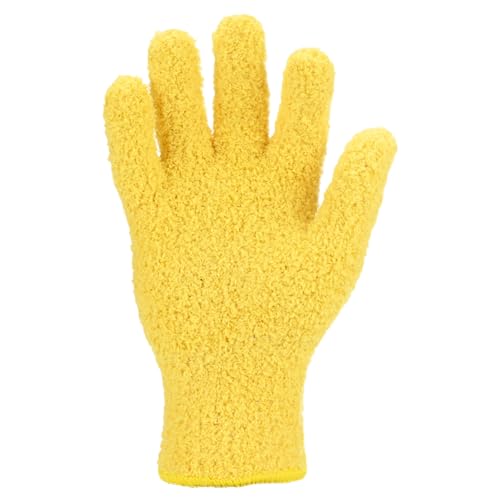 M METERXITY Dusting Gloves, Reusable Washable Mittens for Plants/House/Cars/Blinds Dusting, Leaf Cleaning Glove Mittens - color: Yellow, size: 7 x 10 cm