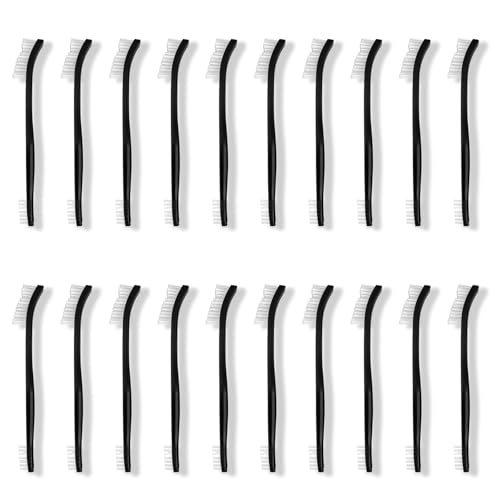 20Pcs Nylon Gun Cleaning Brushes Gun Cleaning Kit Supplies 7" Inch Universal Bristle Detailing Brush Set for Pistol Rifle Shotgun Firearm Cleaner Tools Range Maintenance Accessories