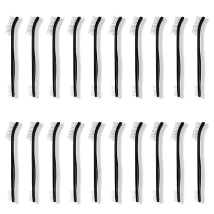 20Pcs Nylon Gun Cleaning Brushes Gun Cleaning Kit Supplies 7" Inch Universal Bristle Detailing Brush Set for Pistol Rifle Shotgun Firearm Cleaner Tools Range Maintenance Accessories