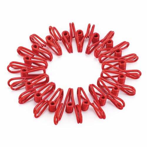 Mr. Pen- PVC-Coated Utility Clips, 2 Inch, 18 Pack, Red - color: Red