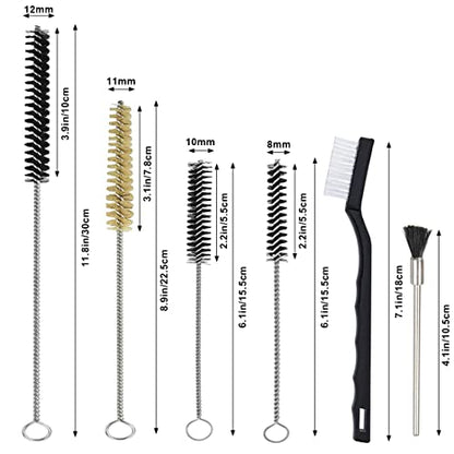 21 Pcs Nylon Mini Cleaning Brush Set Metal Straws Air Brush for Home Household Use Humming Bird Feeders Coffee Machine Tubing Pipe Cleaner Nozzle
