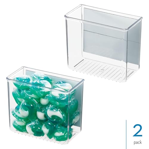 iDesign Magnetic Small Clear Plastic Organizer Bins, 2-Pack - size: Small, style: Pack of 2