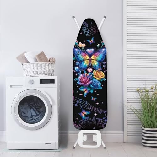 Waterproof Ironing Board Cover Buttefly Print Iron Board Cover with Padding 15x54 Inch Standard Size 54x16 inch Pressing Cloth for Ironing - color: Buttefly