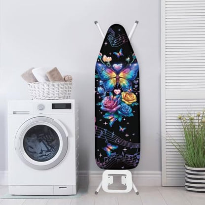 Waterproof Ironing Board Cover Buttefly Print Iron Board Cover with Padding 15x54 Inch Standard Size 54x16 inch Pressing Cloth for Ironing - color: Buttefly