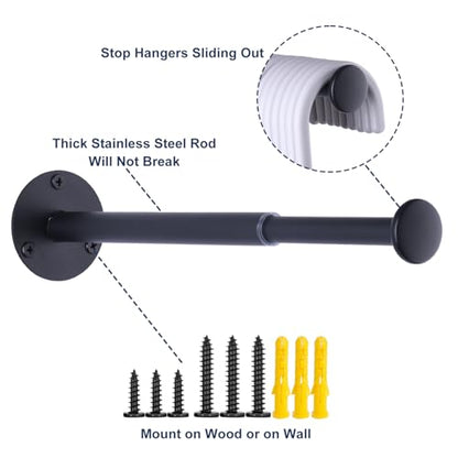 4 Pack Retractable Hanger Holder for Laundry Room, Wall Organizer Storage