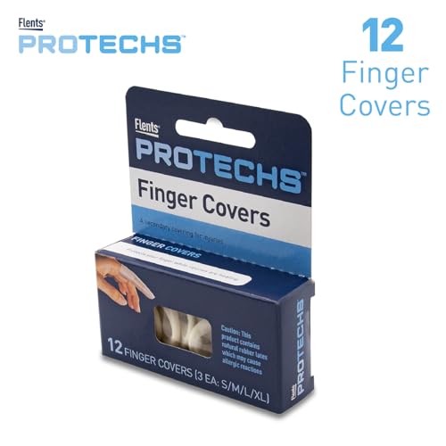 Flents First Aid Finger Covers, 12 Count, Small, Medium, Large, X-Large, Protects Finger While Healing From Injury (3 Pairs Each of S/M/L/XL) (69626) - color: Assorted, size: 12 Count (Pack of 1)