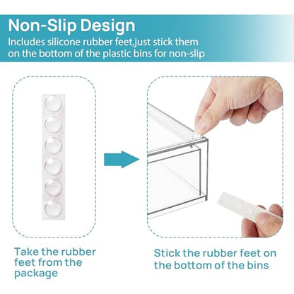 Vtopmart Clear Stackable Storage Drawers, 2 Pack Wide Plastic Organizers - style: 2pack Wide