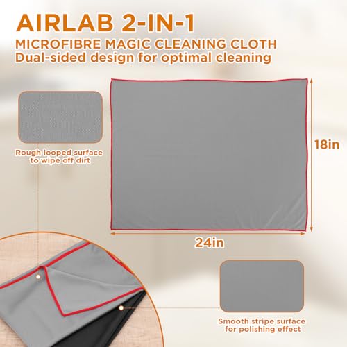 MAQUITA 6 Pcs Wine Glass Polishing Cloths Large Microfiber Cleaning Cloths 24 x 18 Inch Lintless Towels for Drying Wine Glasses Cleaning Window Stemware Dishes Glassware