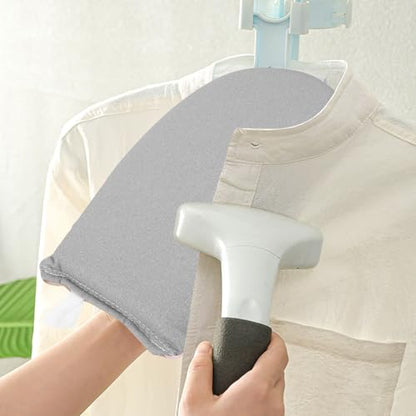 2pcs Heat-Resistant Garment Steamer Ironing Gloves with Finger Loop, Portable Handheld Steamer Mitts for Convenient Clothing Care, Mini Ironing Board for Home Use