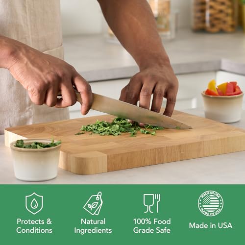 CLARK'S Cutting Board Oil & Wax Brush with Maple Wood Handle - Round - size: Small