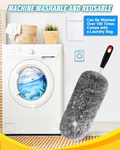KEEPOW 4 Pack Upgraded Duster Refills Compatible with OXO Extendable Duster - color: Grey-4 Pack