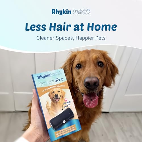 GroomPro Dog Deshedding Brush | Pet Hair Remover for All Coat Types