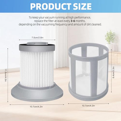 4-Pack 2156A Replacement Vacuum Filter for Bissell Zing 2156 1665 1665W 2156E 16652 Zing Bagless Canister Vacuum Cleaner, Compare to Part 1613056