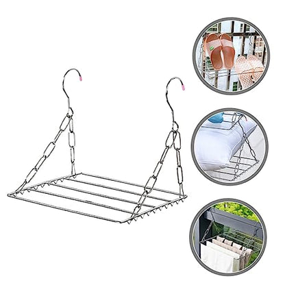 MAGICLULU Multi-Functional Shoes Drying Rack Balcony Stainless Steel Shoe Hanging Racks Drying Clothes Clothes Dryer Window Drying Outdoor Hanging Drying
