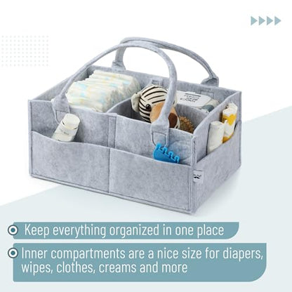 Mr. Pen- Baby Diaper Caddy Organizer, Gray, Large - color: Gray, size: 1 Pack, Large