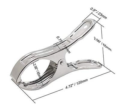 6 PCS 4.7" Stainless Steel Pins,Metal Bag Clips,Heavy Duty Pool Cover Clips - color: 4.7inch（6 Pack）, size: 4.7inch