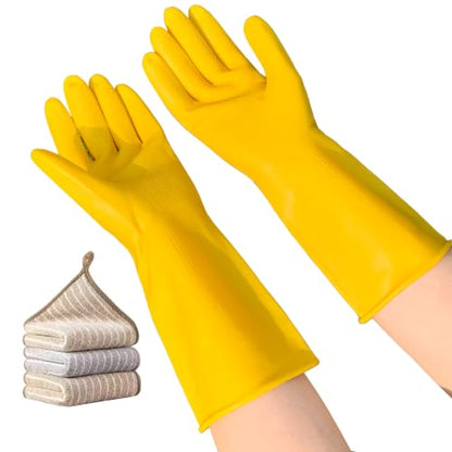 Household Cleaning Gloves, Dishwashing Gloves for Kitchen, 8 Pairs - size: X-Large