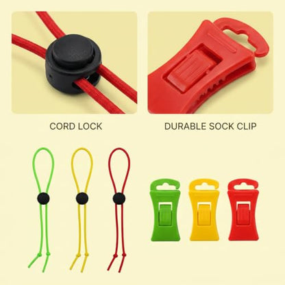 24PCS Sock Clips for Laundry, Sock Clips, Sock Holders for Laundry, Reusable Pairing Tool for Socks
