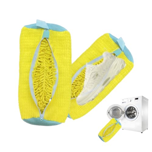 Shoe Washing Machine Bag, Yellow, 2pcs - color: Yellow