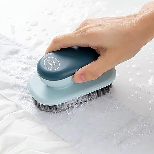 Laundry Scrub Brush Soft Bristle Brush Clothes Cleaning Brush for Stains - color: Blue