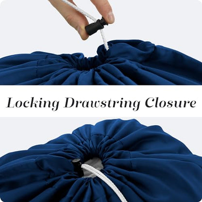 Handy Laundry XL Nylon Laundry Bag 30"x40", 60 lb Capacity, Navy Blue - color: Navy Blue, size: 30" x 40"